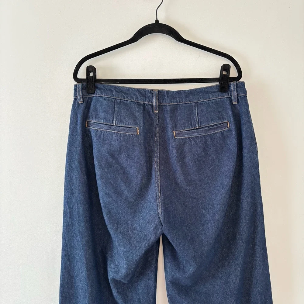 Reformation Elio Low Rise Denim Trouser Jeans Rigid Pant Wide Relaxed Leg - Picture 5 of 6